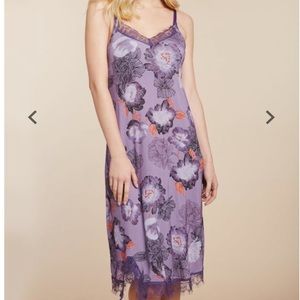 Jessica Simpson Purple Floral Nursing Gown